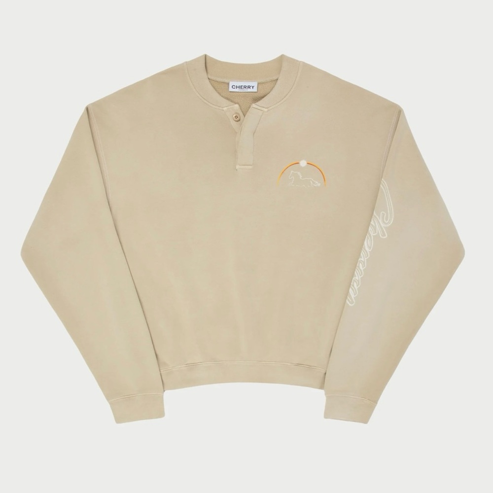 Stardust Henley Crewneck (Beige)